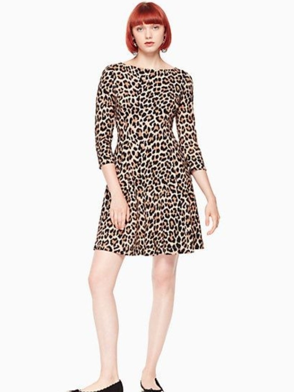 🍋Kate Spade Leopard Print Ponte Dress (Size 8)